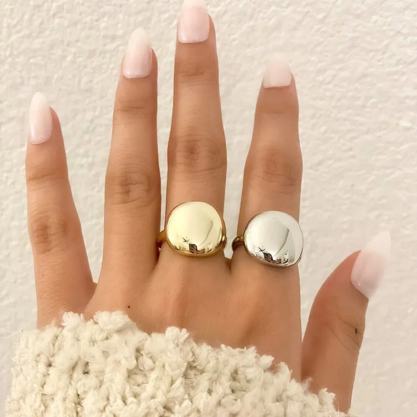 925 Sterling Silver Round Circle Ring Minimalist Ring Stacking Geometric Ring