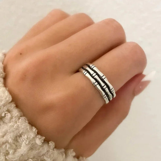 925 Sterling Silver Minimalist Ring Modern Geometric Ring Band Dainty Ring