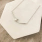 925 Sterling Silver Double Bar Pearl Necklace Chopstick Geometric Tube Necklace