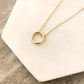 925 Sterling Silver Geometric Modern Round Circle Pendant Necklace