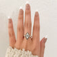 925 Sterling Silver Boho Ring Diamond Celestial Ring Dainty Ring Geometric