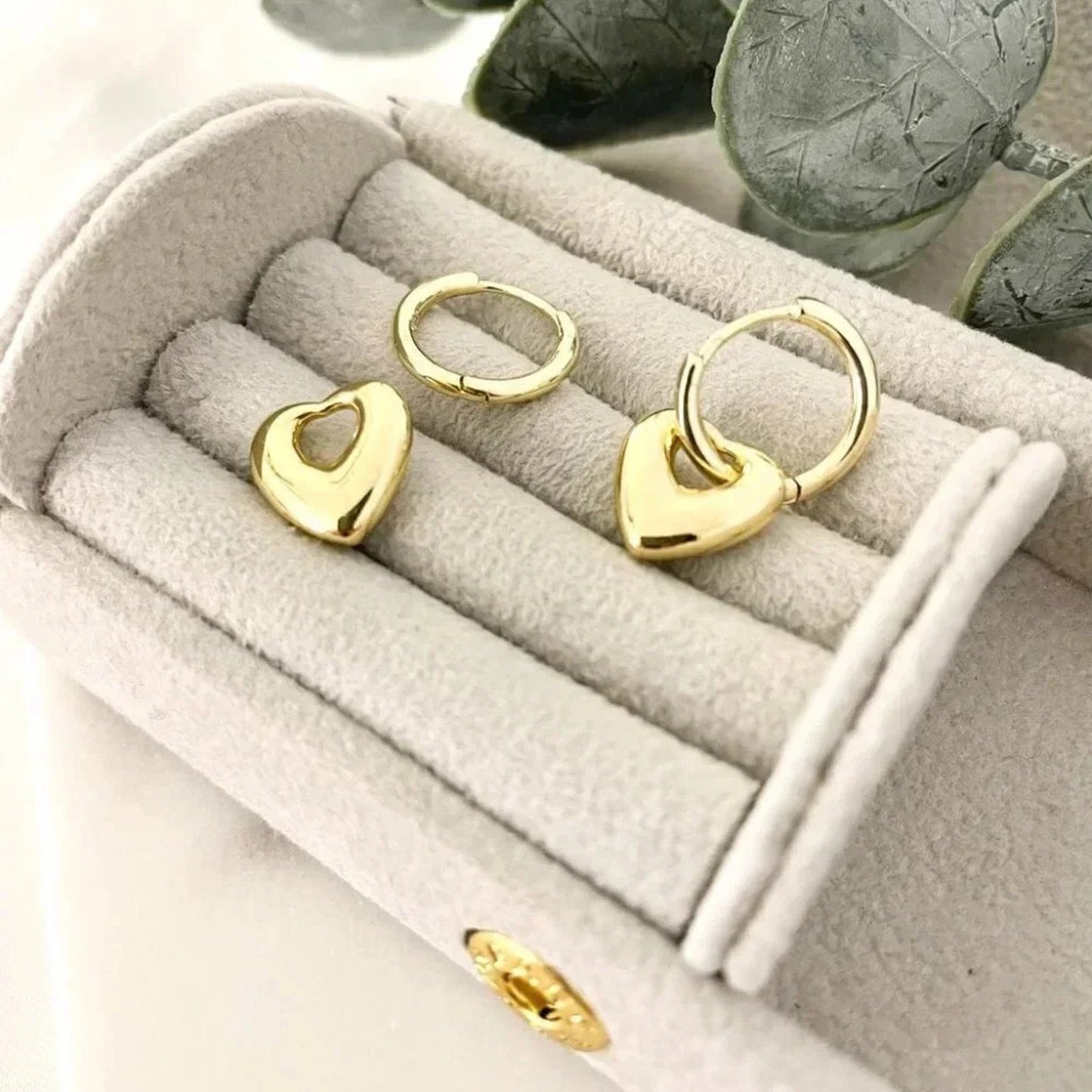 925 Sterling Silver Heart Earrings Huggie Hoops Small Huggies