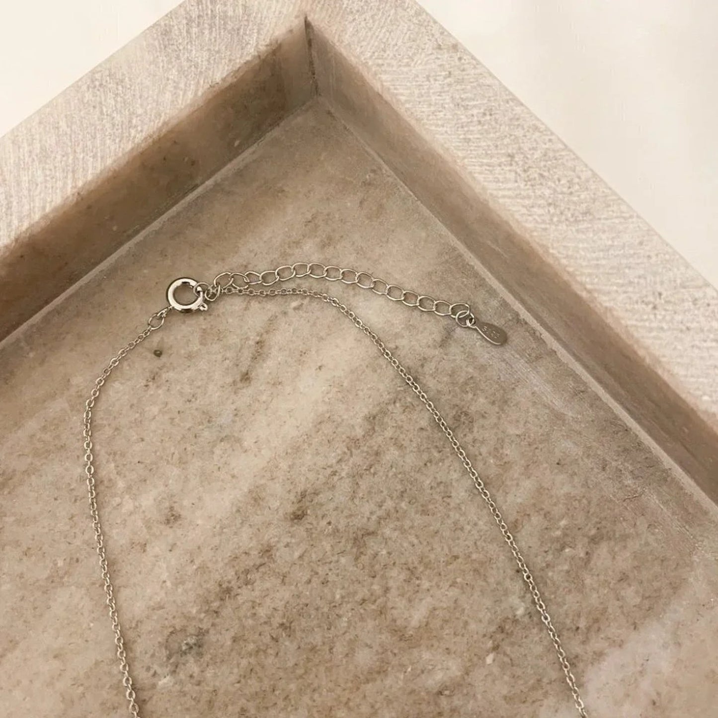 925 Sterling Silver Double Bar Pearl Necklace Chopstick Geometric Tube Necklace