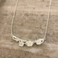 925 Sterling Silver Flower Bar Necklace Flower Necklace Branch Twig Necklace