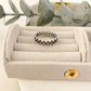 925 Sterling Silver Dainty Bead Ring Thin Ring Band Minimalist Ring Black