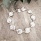 925 Sterling Silver Flower Chain Link Bracelet