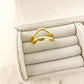 925 Sterling Silver Gold Wave Ring Dainty Gold Ring Minimalist Stackable Ring