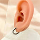 925 Sterling Silver Small Hoop Earrings Bead Earrings 14 mm Small Hoops