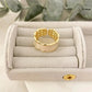 925 Sterling Silver Gold Ring Wavy Modern Ring Geometric Ring Band