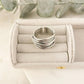 925 Sterling Silver Chunky Ring Thick Wide Ring Band Multi Layer Vintage Ring