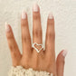 925 Sterling Silver Heart Ring Geometric Ring Band Dainty Minimalist Modern Ring