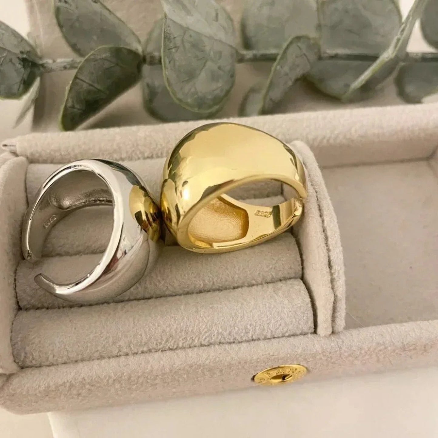 925 Sterling Silver Chunky Ring Thick Dome Ring Silver Statement Ring Bold Ring