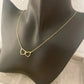 925 Sterling Silver Double Heart Linked Necklace Interlocking Hearts Necklace