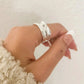 925 Sterling Silver Chunky Ring Textured Ring Large Bold Statement Ring