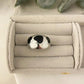 925 Sterling Silver Heart Ring Black & White Heart Ring Geometric Ring Band