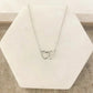 925 Sterling Silver Double Heart Linked Necklace Interlocking Hearts Necklace