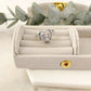 925 Sterling Silver Crystal Heart Ring Geometric Modern Heart Ring Adjustable