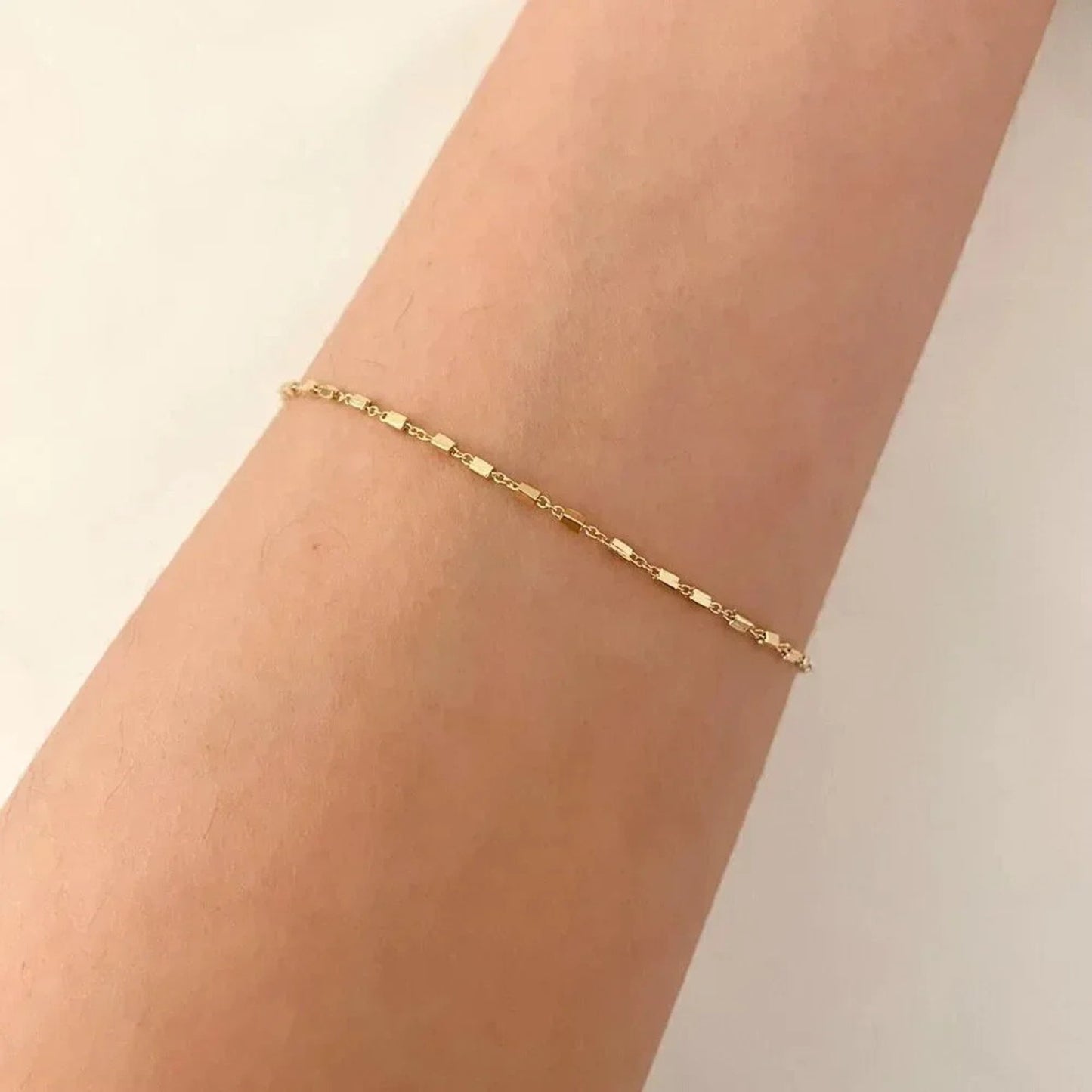 925 Sterling Silver Dainty Minimalist Bracelet Thin Link Stacking Bracelet