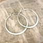 925 Sterling Silver Hoop Earrings Large Silver Hoops Modern Earrings