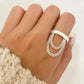 925 Sterling Silver Dangle Chain Drop Ring Minimalist Dainty Ring