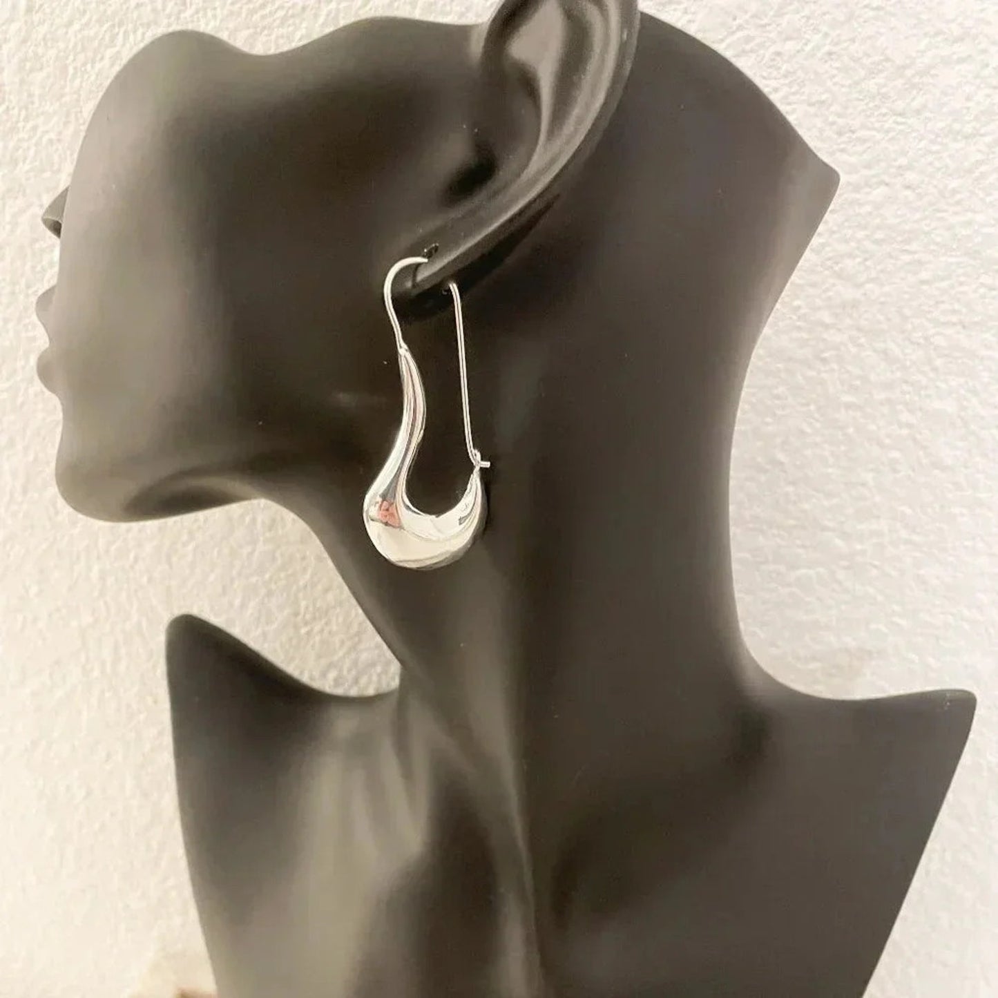 925 Sterling Silver Paperclip Earrings Statement Earrings Safety Pin Earrings
