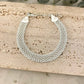 925 Sterling Silver Mesh Bracelet Wide Chunky Thick Bracelet Large Bracelet