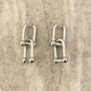 925 Sterling Silver Chunky U Link Earrings Thick Bold Hardware Earrings