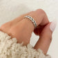 925 Sterling Silver Minimalist Ring Thin Chain Link Ring Dainty Ring