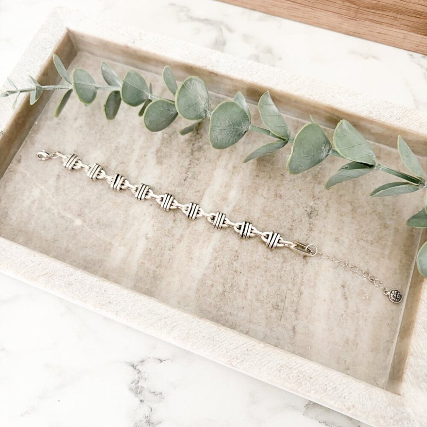 925 Sterling Silver Chain Link Bracelet Modern Trendy Link Bracelet