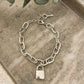 925 Sterling Silver Lock Bracelet Padlock Bracelet Lock & Key Bracelet