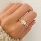 925 Sterling Silver Two Tone Ring Braided Knot Ring Cross Ring Silver & Gold