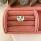 925 Sterling Silver Minimalist Crying Face Ring Sad Face Ring Geometric Ring