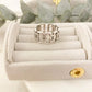 925 Sterling Silver Link Ring Minimalist Dainty Adjustable Ring Thumb Ring