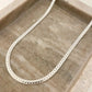 925 Sterling Silver Snake Chain Necklace Herringbone Necklace Chain 6 MM