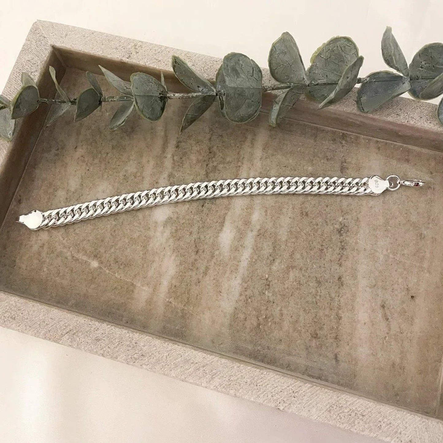 925 Sterling Silver Chunky Chain Link Bracelet Silver Large Link Bracelet