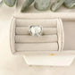 925 Sterling Silver Crystal Heart Ring Geometric Modern Heart Ring Crystal Ring
