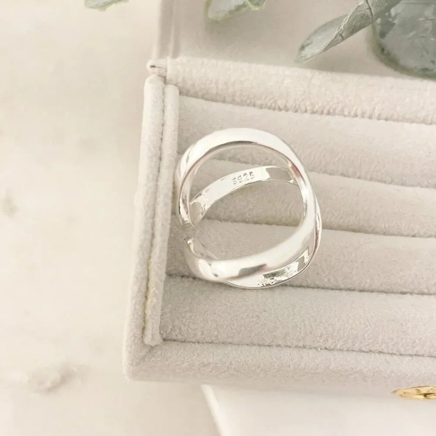 925 Sterling Silver Chunky Ring Silver Statement Ring Large Geometric Ring