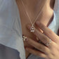 925 Sterling Silver Rose Necklace Rose Pendant Necklace Flower Necklace