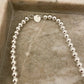 925 Sterling Silver Bead Necklace 6 MM Bead Necklace Ball Statement Necklace