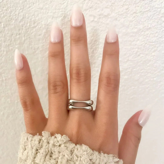 925 Sterling Silver Bar Ring Minimalist Ring Double Bar Ring Dainty Ring Band