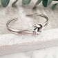 925 Sterling Silver Chunky Knot Bangle Bracelet Twist Cuff Bracelet