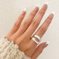 925 Sterling Silver Chunky Ring Layer Ring Large Bold Silver Statement Ring