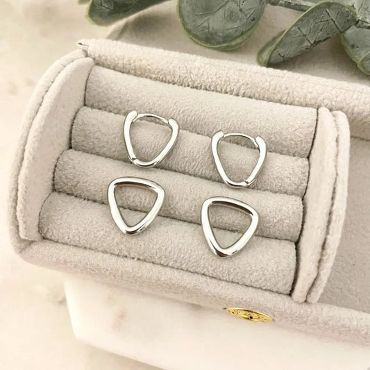 925 Sterling Silver Double Link Earrings Silver Dangle Drop Earrings