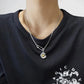925 Sterling Silver Sunflower Necklace Modern Flower Necklace Paperclip Necklace