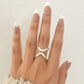 925 Sterling Silver Chunky Ring Silver Statement Ring Large Geometric Ring