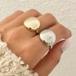 925 Sterling Silver Round Circle Ring Minimalist Ring Stacking Geometric Ring