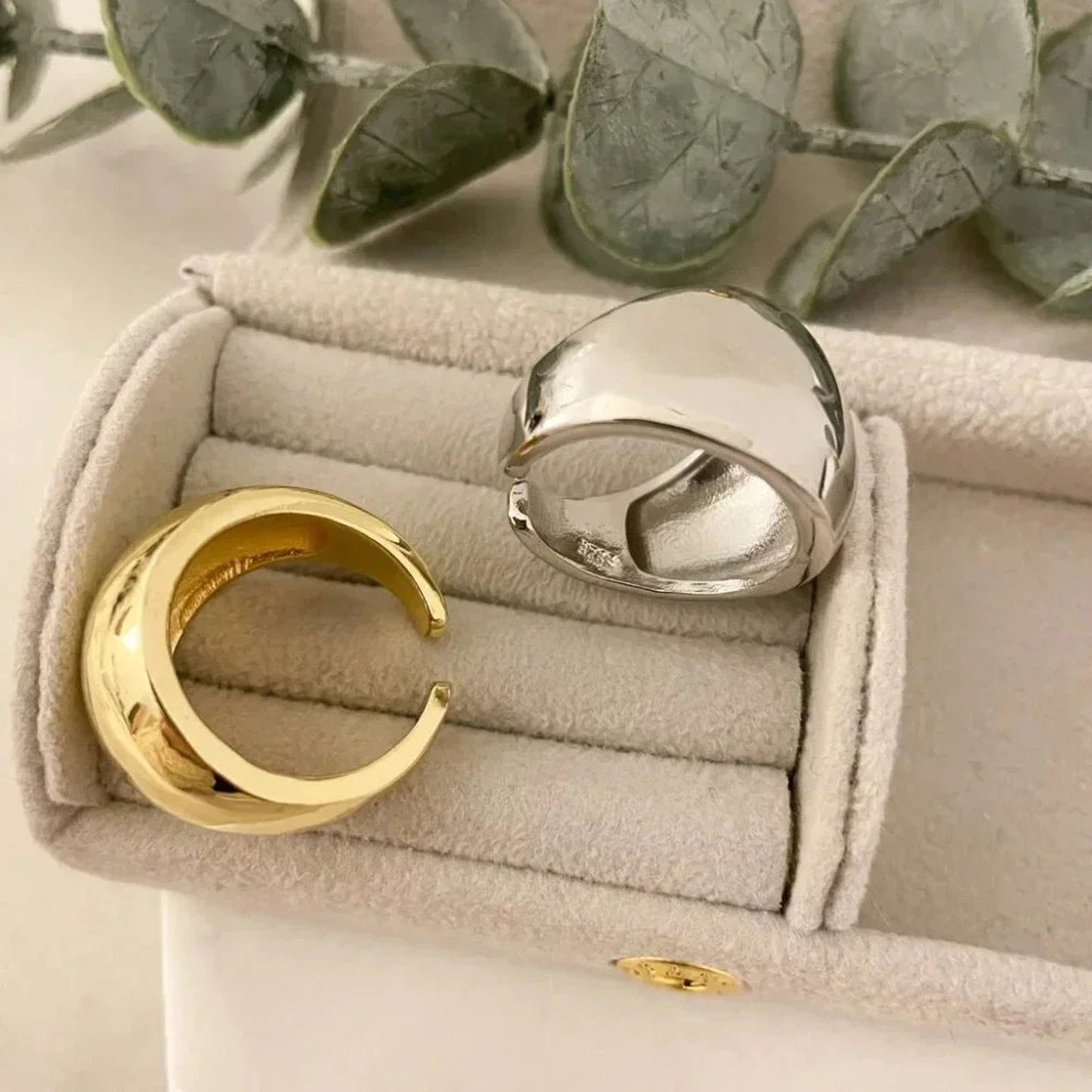 925 Sterling Silver Chunky Ring Thick Dome Ring Silver Statement Ring Bold Ring