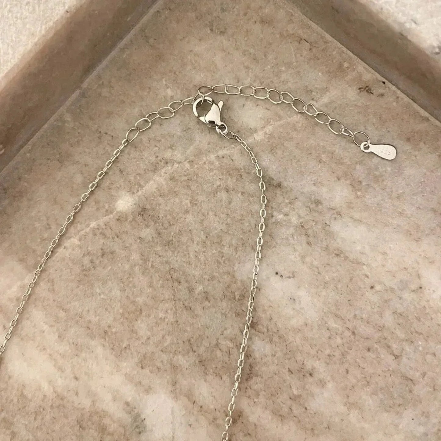 925 Sterling Silver Double Heart Linked Necklace Interlocking Hearts Necklace