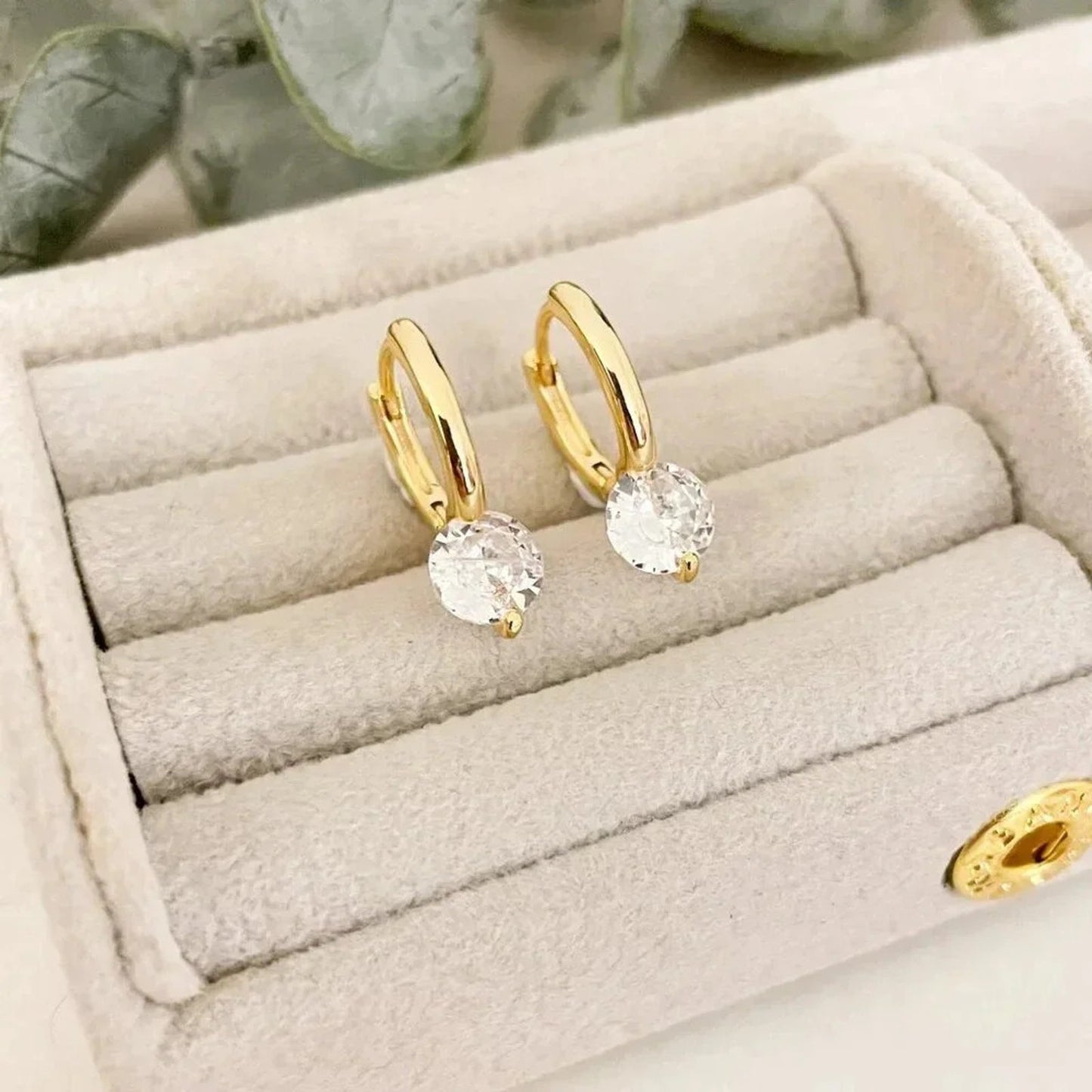 925 Sterling Silver Diamond Huggie Earrings Small Hoop Earrings Dainty Hoops