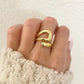 925 Sterling Silver Chunky Ring Gold Wrap Ring Large Ring Statement Ring